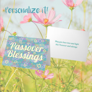 Elegant Passover Blessings Foil Holiday Card