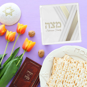 Elegant Passover Matzah Tray