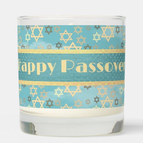Elegant Passover Star of David Scented Jar Candle