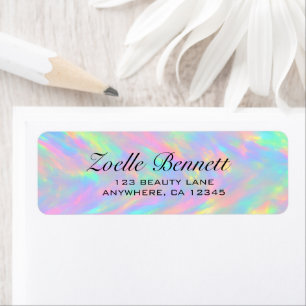 Elegant Pastel Abstract Wedding Return Address Label