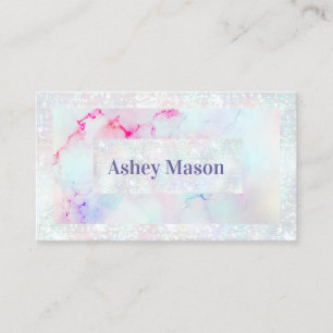 Elegant Pastel Alcohol Ink Trendy Modern Business Card