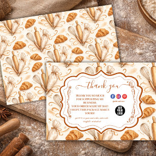 Elegant Pastel Bakery Branding Thank You Card