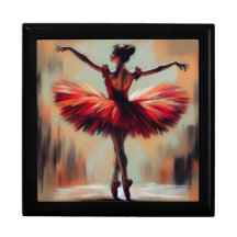 Elegant Pastel Ballerina in a Red Tutu