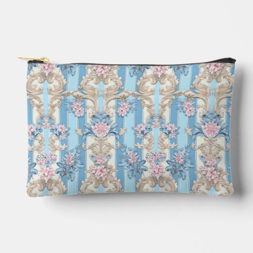 Elegant pastel baroque pattern  accessory pouch