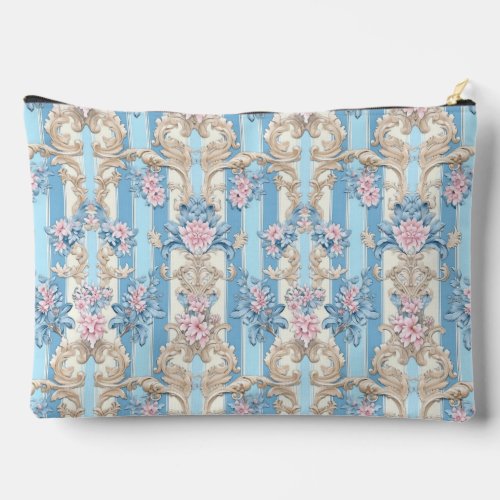 Elegant pastel baroque pattern  accessory pouch