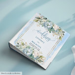 Elegant Pastel Blue Eucalyptus and Gold Wedding  3 Ring Binder<br><div class="desc">✅ For matching items search 210W in my collections ✅ Keep your wedding memories beautifully organized with this elegant watercolor wedding binder, featuring dusty blue flowers, lush eucalyptus greenery, and a shimmering gold glitter frame. Designed with romance and sophistication in mind, this piece is perfect as a wedding planner, keepsake...</div>
