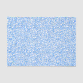 Elegant Pastel Blue Glitter And Sparkles Tissue Paper