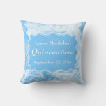 Elegant Pastel Blue Quinceanera Throw Pillow at Zazzle