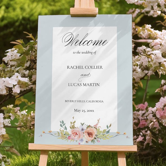 Elegant Pastel Boho Floral Calligraphy Foam Board (Creator Uploaded)