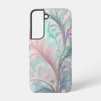Elegant Pastel Botanical Art – Soft Leaf Design in Samsung Galaxy S22 Case