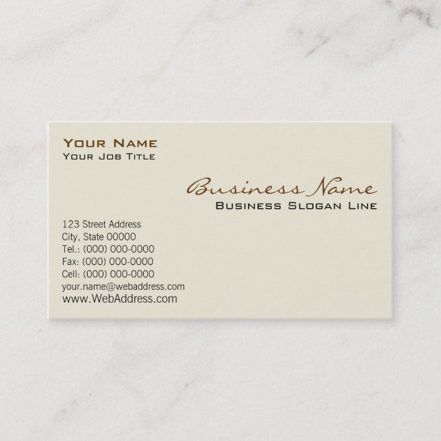 Elegant Pastel Business Cards (Front)