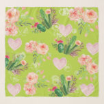 Elegant Pastel Cactus Chic Scarf<br><div class="desc">Beautiful Floral Pastel Cactus design.Spring Inspired. You are welcome to visit my store for more beautiful products.</div>