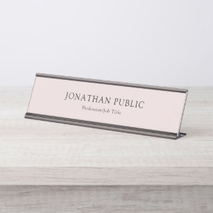 Elegant Pastel Color Professional Modern Design Desk Name Plate