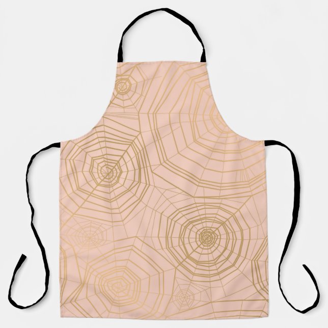 Elegant pastel color with spider web seamless patt apron (Front)