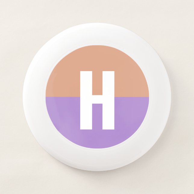 Elegant Pastel Colorblock Monogram Initial Letter Wham-O Frisbee (Front)