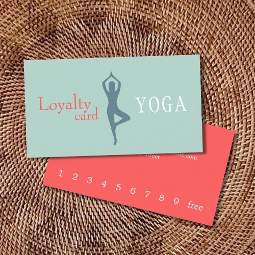 Elegant Pastel Colorful Yoga Instructor Business Card