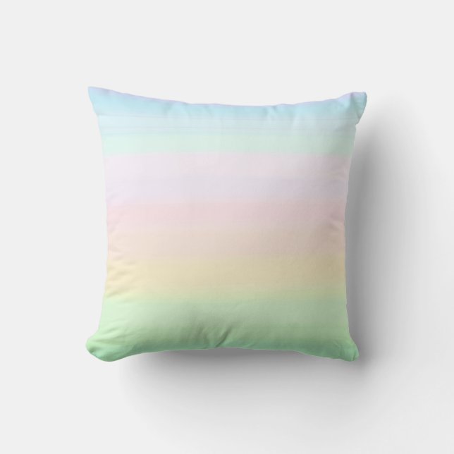 Elegant Pastel Colors Gradient Throw Pillow (Front)