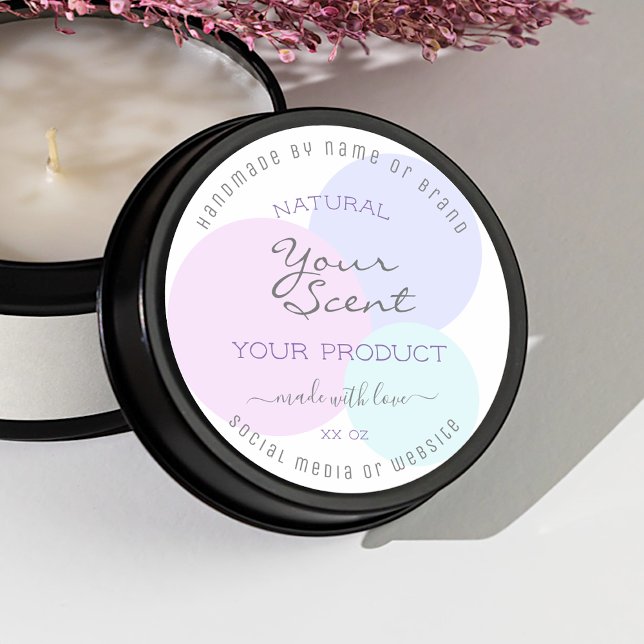 Elegant Pastel Colors Product Packaging Labels (Creator Uploaded)