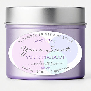 Elegant Pastel Colors Product Packaging Labels