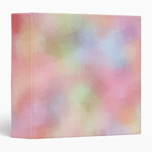 Elegant Pastel Colors Red Pink Yellow Blue Purple 3 Ring Binder