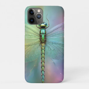 Elegant Pastel Dragonfly Fractal Art, iPhone 11 Pro Case