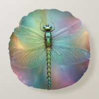 Elegant Pastel Dragonfly Fractal Art,