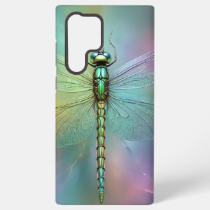 Elegant Pastel Dragonfly Fractal Art, Samsung Galaxy S22 Ultra Case