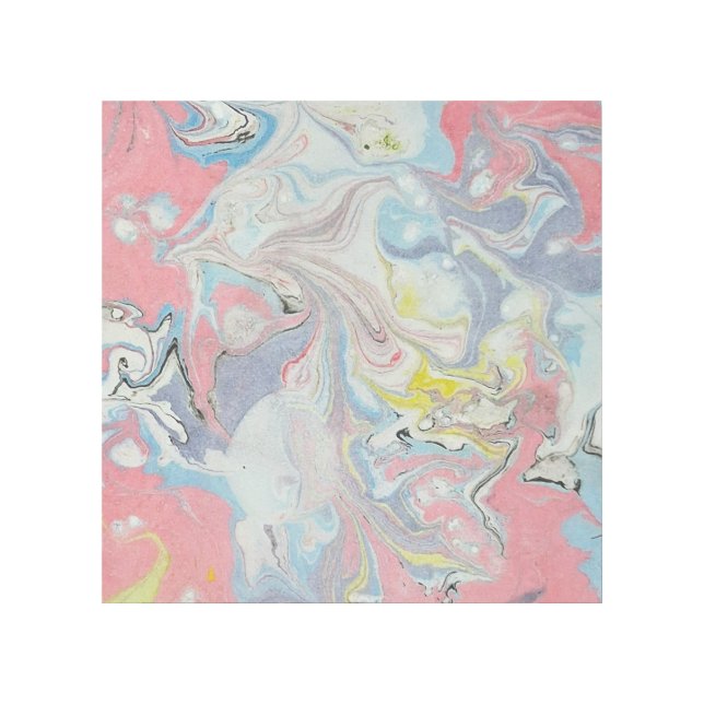 Elegant Pastel Ebru Abstract Flowing Art  (Front)