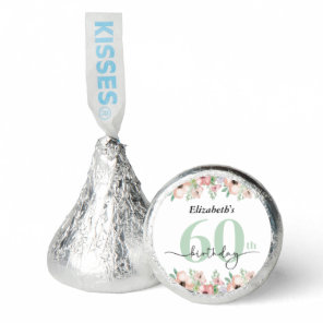 Elegant Pastel Floral 60th Birthday Party Hershey®'s Kisses®