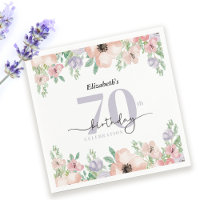 Elegant Pastel Floral 70th Birthday Party