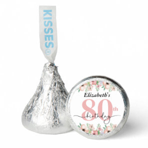 Elegant Pastel Floral 80th Birthday Hershey®'s Kisses®