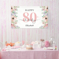 Elegant Pastel Floral 80th Birthday Party 