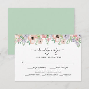 Elegant Pastel Floral Party Response Card