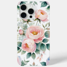 Elegant Pastel Floral Phone Case Design – Watercol
