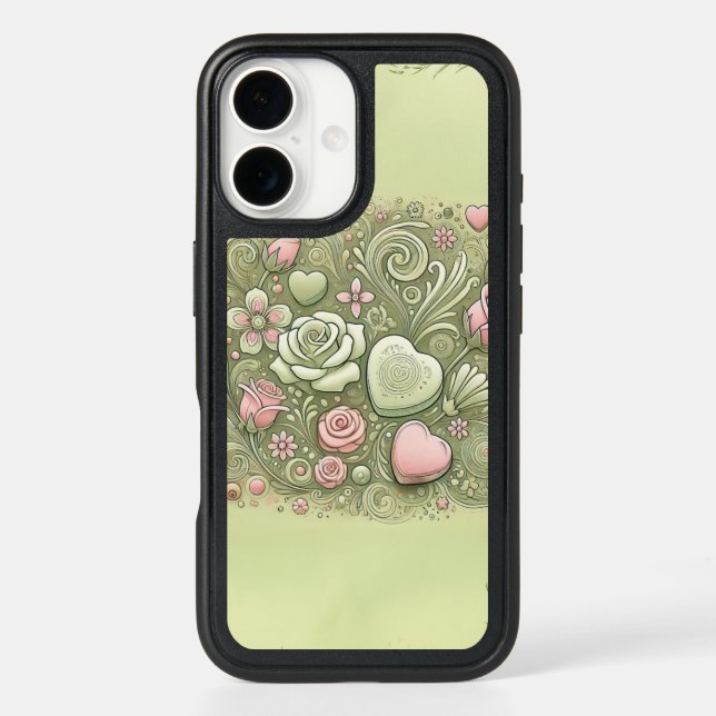 Elegant Pastel Floral Valentine's Mobile Case (Back)