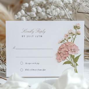 Elegant Pastel Floral Wedding RSVP Card