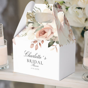 Elegant pastel flower bouquet Bridal Shower     Favor Boxes