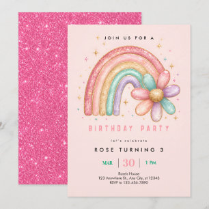 Elegant Pastel Flower Party Invitation