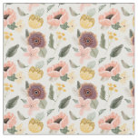Elegant pastel flower pattern l Feminine l Pink Fabric