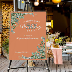 Elegant Pastel Green Flower Women's 50th Birthday Foam Board