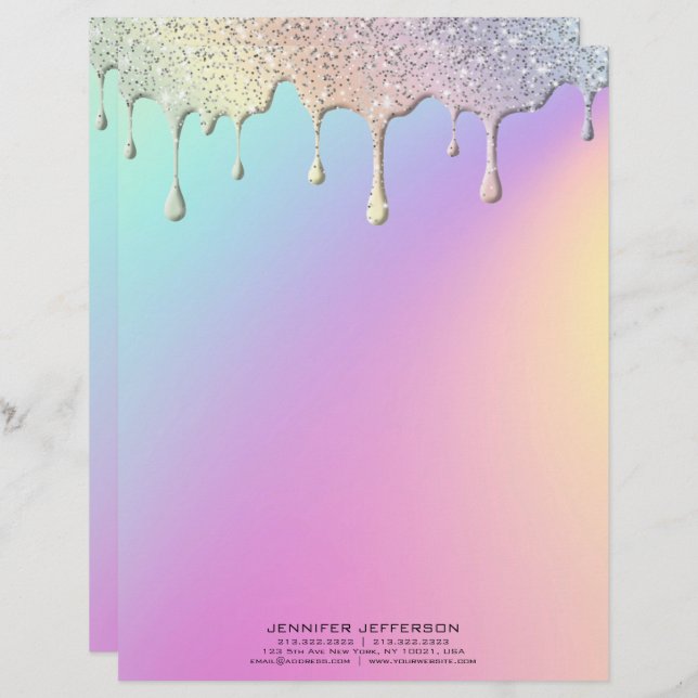 Elegant pastel letterhead (Front/Back)
