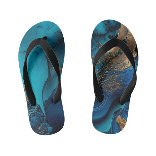 Elegant pastel marble  kids flip flops