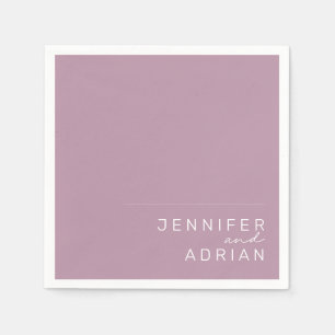 Elegant Pastel Minimal Purple Modern Wedding Napki Napkins