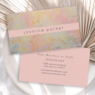 Elegant Pastel Mottled Marble Business Card