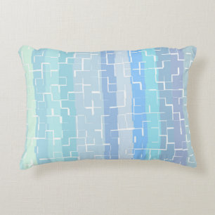 Elegant Pastel Multi-Color Abstract Pattern Accent Pillow
