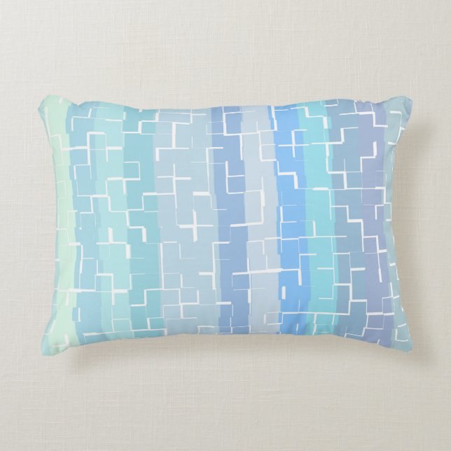 Elegant Pastel Multi-Color Abstract Pattern Accent Pillow (Front)
