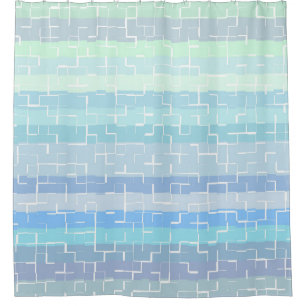 Elegant Pastel Multi-Color Abstract Pattern Shower Curtain