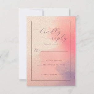 Elegant Pastel Ombre RSVP Card