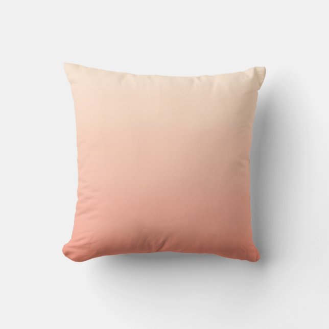 Elegant Pastel Orange Gradient Throw Pillow (Front)