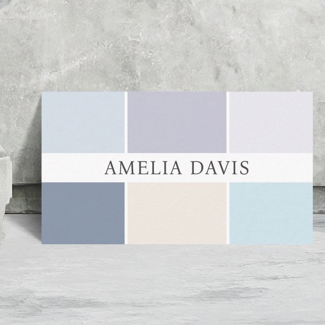 Elegant Pastel Palette Colors Pattern Business Card (Creator Uploaded)